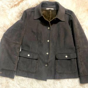 Cabi soft fleece button up coat.